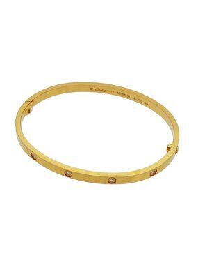 Cartier Bangle Bracelet Love Small Yellow Gold Diamond